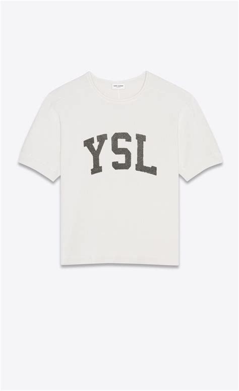 ysl small logo t shirt|More.